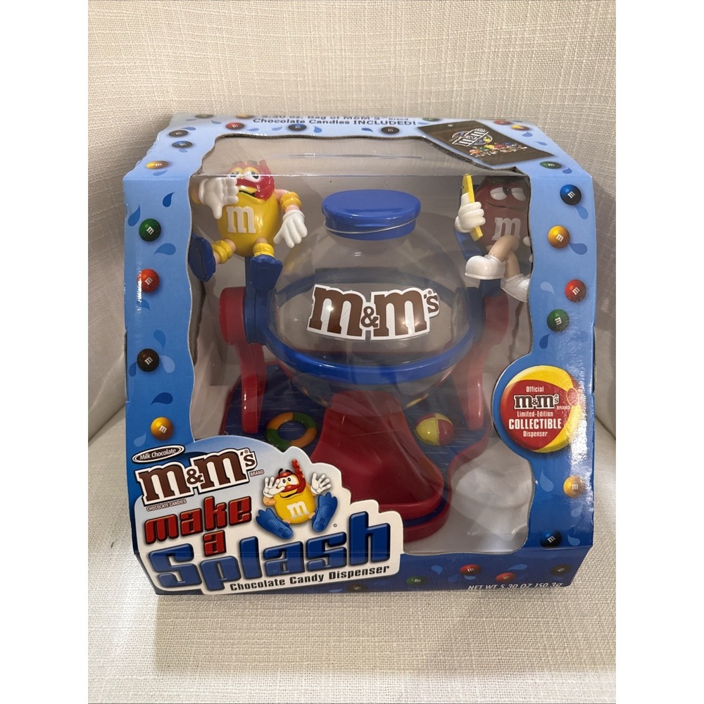 Vintage M&M's "Make a Splash" Candy Dispenser Limited Edition Collectible in Box